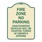 Signmission No Parking Fire Zone Unauthorized Vehicles Will Be Ticketed Towed at Owner Expense, TG-1824-23671 A-DES-TG-1824-23671 - alternate 1